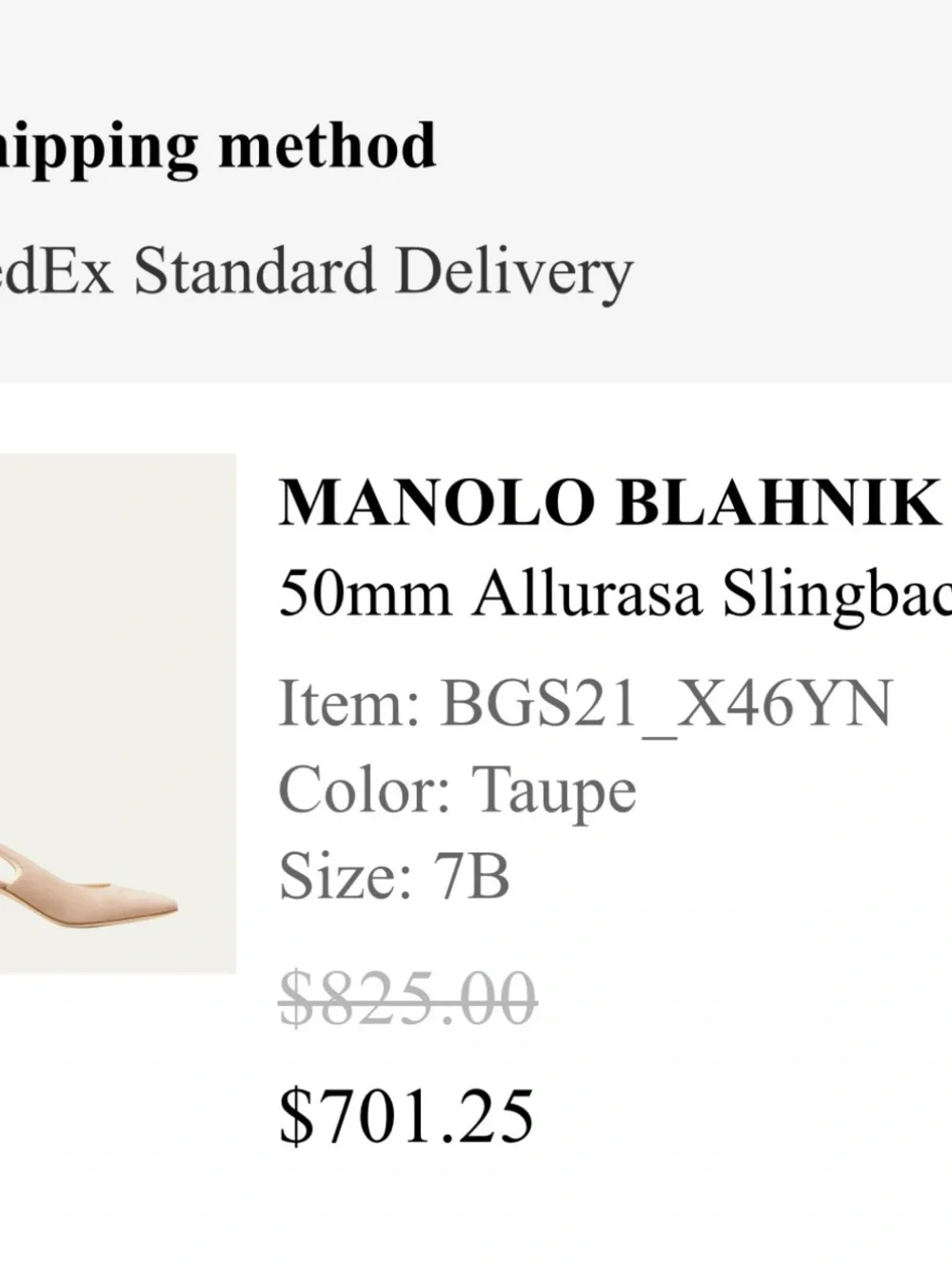 Manolo Blahnik Beige Suede Slingback Pumps